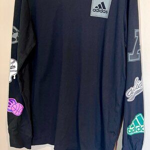 Adidas Boys Long Sleeve Hoodie with Graphic Sleeves/Youth Large/New